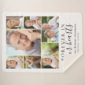 永遠に私たちのハート写真悔やみや弔慰メモリアル シェルパブランケット (正面(横))