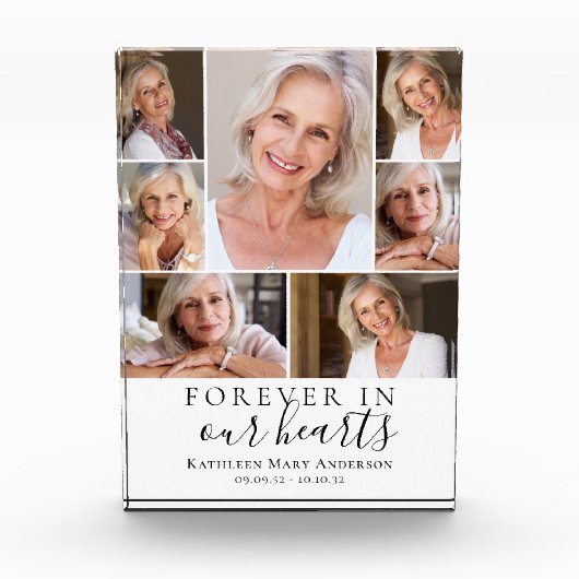 永遠に私たちのハート写真悔やみや弔慰メモリアル フォトブロック (正面)