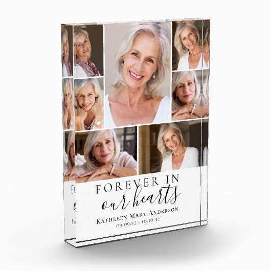 永遠に私たちのハート写真悔やみや弔慰メモリアル フォトブロック (左)