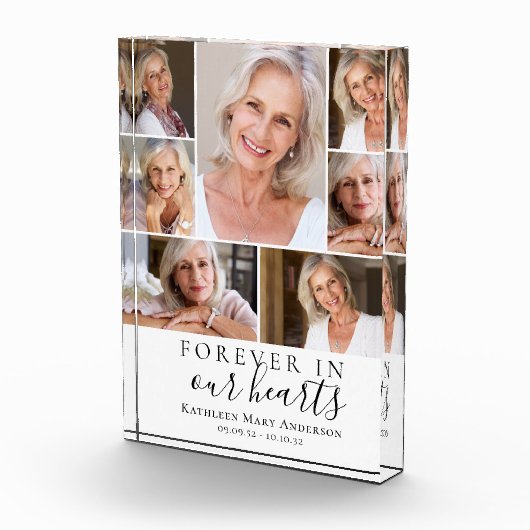 永遠に私たちのハート写真悔やみや弔慰メモリアル フォトブロック (右)