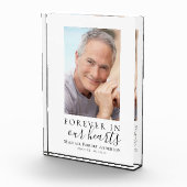 永遠に私たちのハート写真悔やみや弔慰メモリアル フォトブロック (右)