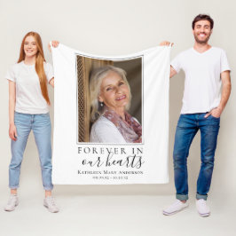永遠に私たちのハート写真悔やみや弔慰メモリアル フリースブランケット