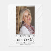 永遠に私たちのハート写真悔やみや弔慰メモリアル フリースブランケット (正面)