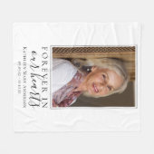 永遠に私たちのハート写真悔やみや弔慰メモリアル フリースブランケット (正面(横))