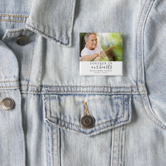 永遠に私たちのハート写真悔やみや弔慰メモリアル 缶バッジ (インサイチュ)