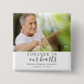 永遠に私たちのハート写真悔やみや弔慰メモリアル 缶バッジ (正面)