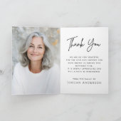 永遠に私たちのハート写真悔やみや弔慰折り畳み サンキューカード (内部)