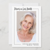 永遠に私たちのハート写真悔やみや弔慰葬儀 サンキューカード (正面)