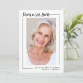 永遠に私たちのハート写真悔やみや弔慰葬儀 サンキューカード (スタンド正面)