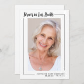 永遠に私たちのハート写真悔やみや弔慰葬儀 サンキューカード (正面/裏面)