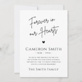 永遠に私たちのハート写真悔やみや弔慰 サンキューカード (正面)