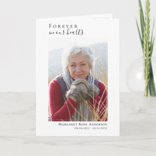 永遠に私たちのハート写真折り畳みメモリアルカード ノートカード (正面)