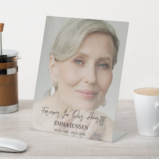 永遠に私たちのハート写真歓迎葬儀 台座サイン (インサイチュ)