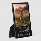 永遠に私たちのハート写真犬メモリアル フォトプラーク (側面)