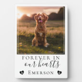 永遠に私たちのハート写真犬メモリアル フォトプラーク (正面)