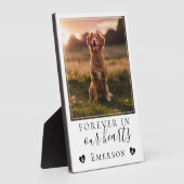 永遠に私たちのハート写真犬メモリアル フォトプラーク (側面)