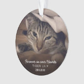 永遠に私たちのハート写真猫ペット記念館 オーナメント (正面)