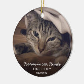 永遠に私たちのハート写真猫ペット記念館 セラミックオーナメント (左)