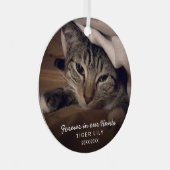 永遠に私たちのハート写真猫ペット記念館 メタルオーナメント (正面右)