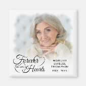 永遠に私たちのハート写真白黒 マグネット (正面)