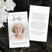 永遠に私たちのハート写真祈りの言葉カード 名刺