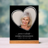 永遠に私たちのハート写真葬儀アクリルのサイン アクリルサイン (ニュートラル)