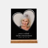 永遠に私たちのハート写真葬儀アクリルのサイン アクリルサイン (正面)