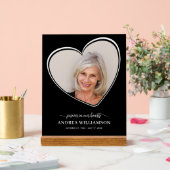 永遠に私たちのハート写真葬儀アクリルのサイン アクリルサイン (ウェディング)