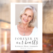 永遠に私たちのハート写真葬儀ウェルカムサイン ウィンドウサイン (シート2)