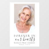 永遠に私たちのハート写真葬儀ウェルカムサイン ウィンドウサイン (シート)