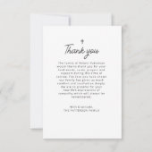 永遠に私たちのハート写真葬儀サンキューカード 招待状 (裏面)