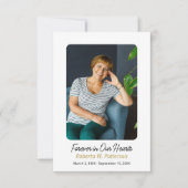 永遠に私たちのハート写真葬儀サンキューカード 招待状 (正面)