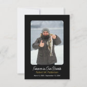 永遠に私たちのハート写真葬儀サンキューカード 招待状 (正面)