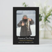 永遠に私たちのハート写真葬儀サンキューカード 招待状 (スタンド正面)