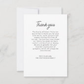 永遠に私たちのハート写真葬儀サンキューカード 招待状 (裏面)