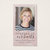 永遠に私たちのハート写真葬儀祈りの言葉カード (正面)