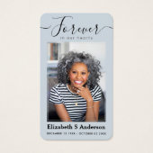 永遠に私たちのハート写真葬儀祈りの言葉カード (正面)