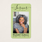 永遠に私たちのハート写真葬儀祈りの言葉カード (正面)