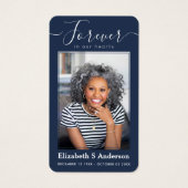 永遠に私たちのハート写真葬儀祈りの言葉カード (正面)