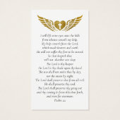 永遠に私たちのハート写真葬儀祈りの言葉カード (裏面)