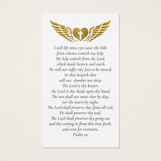 永遠に私たちのハート写真葬儀祈りの言葉カード (裏面)