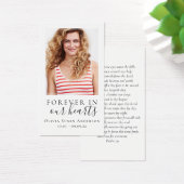 永遠に私たちのハート写真葬儀祈りの言葉カード (デスク)