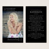 永遠に私たちのハート写真葬儀祈りの言葉カード (正面&裏面)