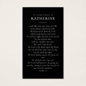 永遠に私たちのハート写真葬儀祈りの言葉カード (裏面)