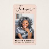 永遠に私たちのハート写真葬儀祈りの言葉カード (正面)