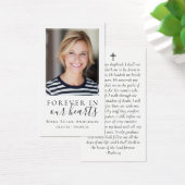 永遠に私たちのハート写真葬儀祈りの言葉カード (デスク)