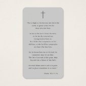 永遠に私たちのハート写真葬儀祈りの言葉カード (裏面)