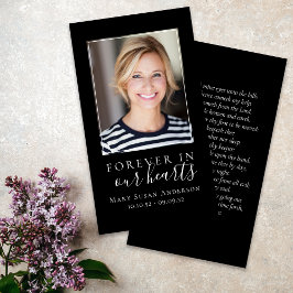 永遠に私たちのハート写真葬儀祈りの言葉カード