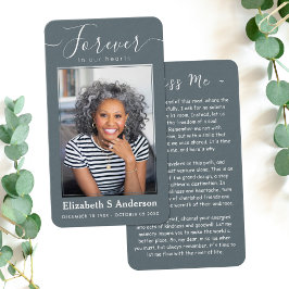 永遠に私たちのハート写真葬儀祈りの言葉カード