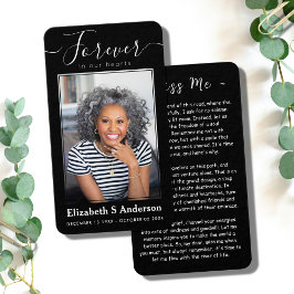 永遠に私たちのハート写真葬儀祈りの言葉カード